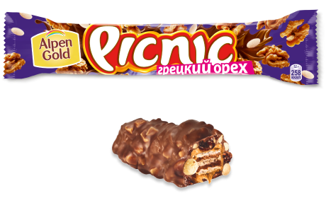 Шоколадный Батончик Picnic Грецкий орех